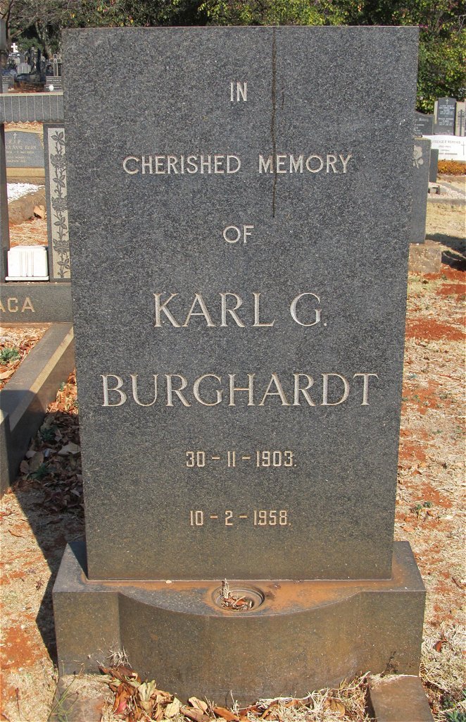 BURGHARDT Karl G. 1903-1958
