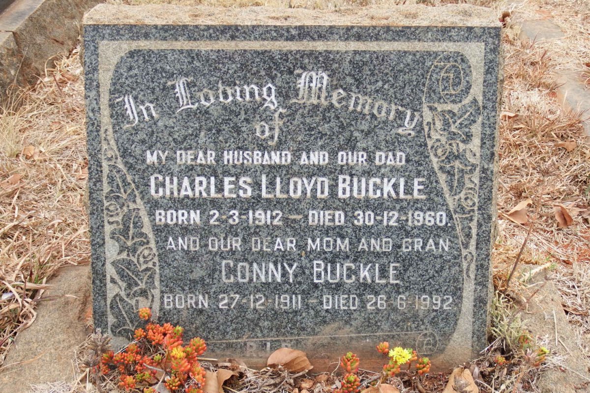 BUCKLE Charles Lloyd 1912-1960 &amp; Conny 1911-1992