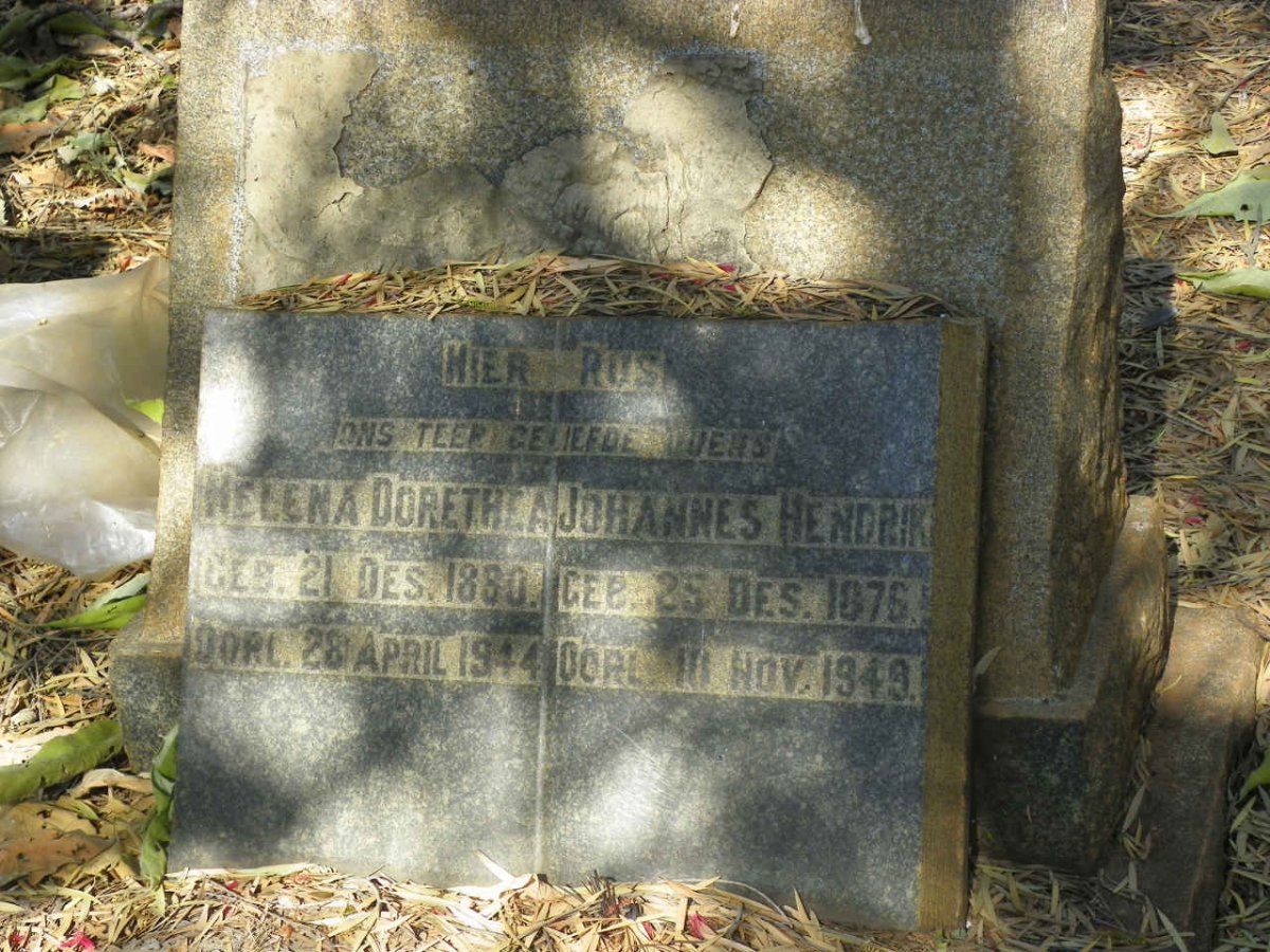 BUYS Johannes Hendrik 1876-1949 &amp; Helena Dorethea 1880-1944