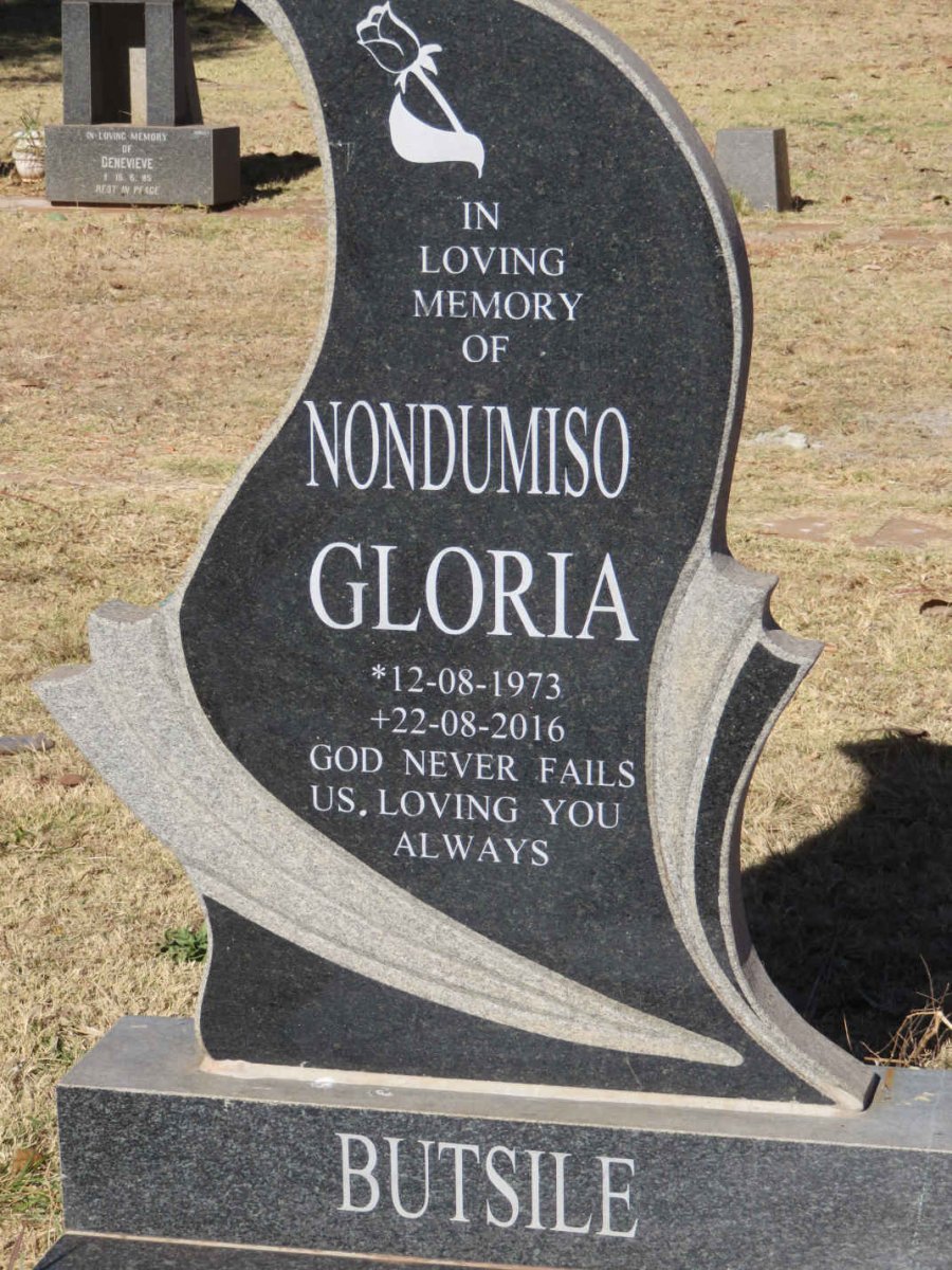 BUTSILE Nondumiso Gloria 1973-2016
