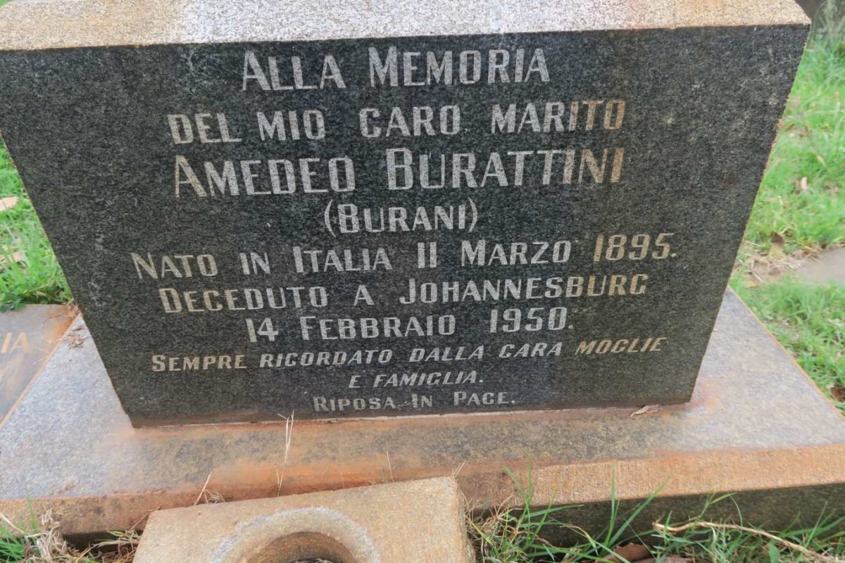 BURATTINI Amedeo 1895-1950 &amp; Hester Maria DE KLERK 1891-1969
