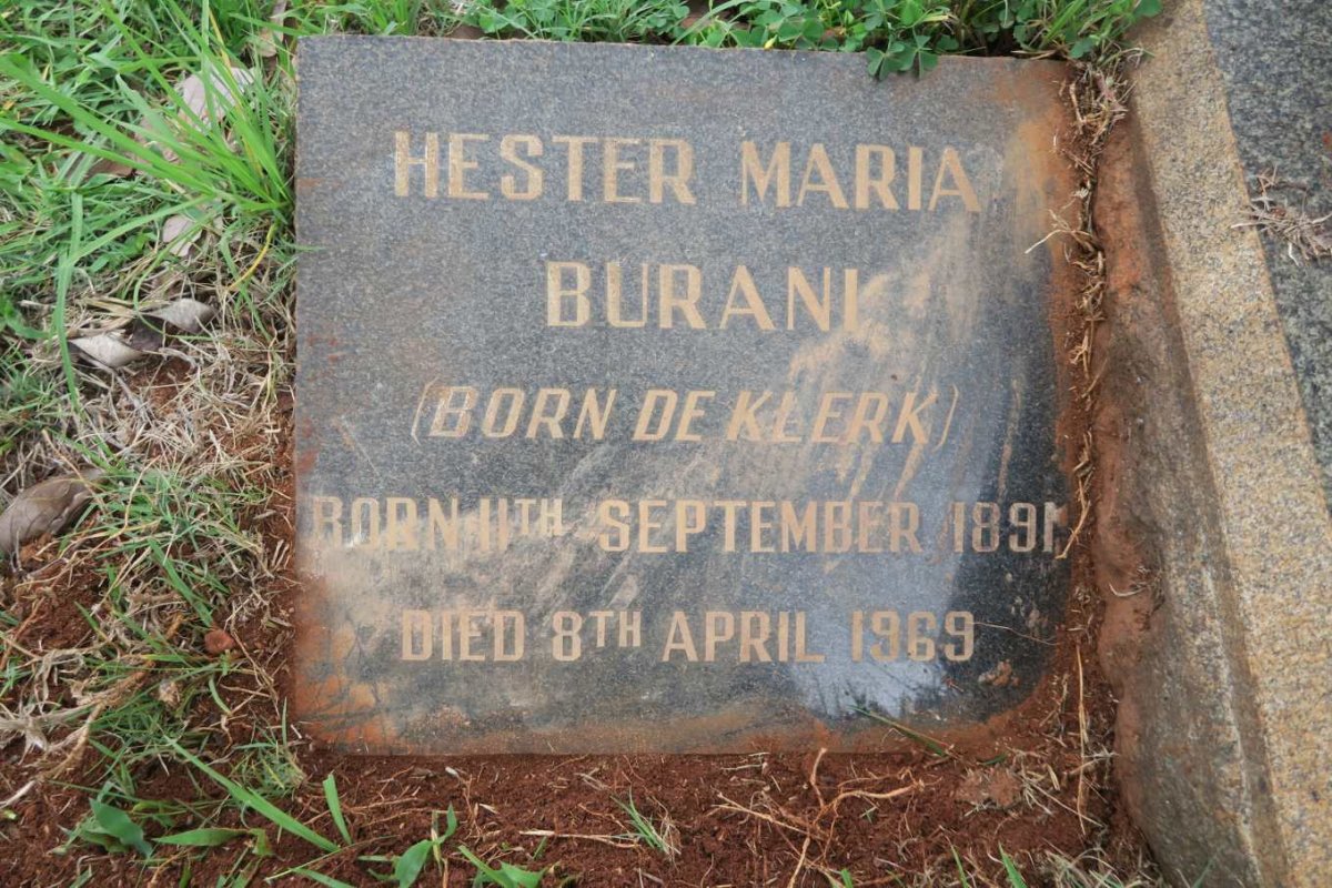 BURATTINI Amedeo 1895-1950 &amp; Hester Maria DE KLERK 1891-1969