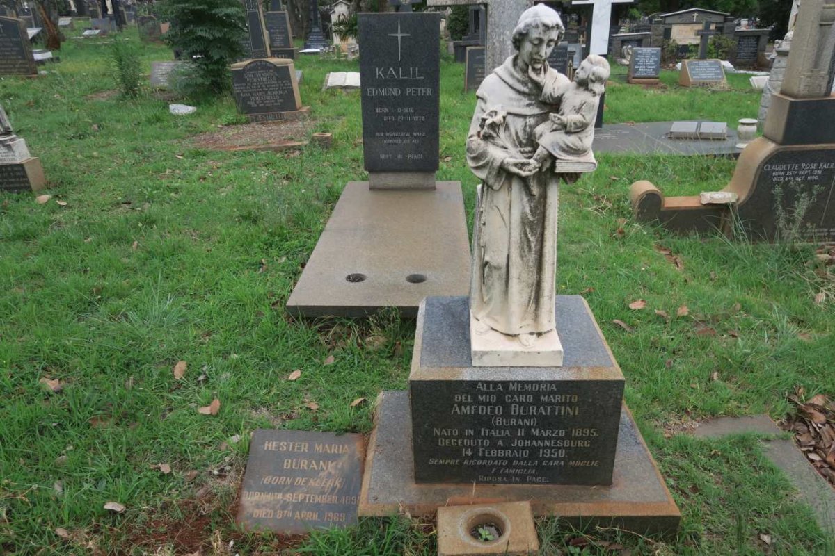BURATTINI Amedeo 1895-1950 &amp; Hester Maria DE KLERK 1891-1969