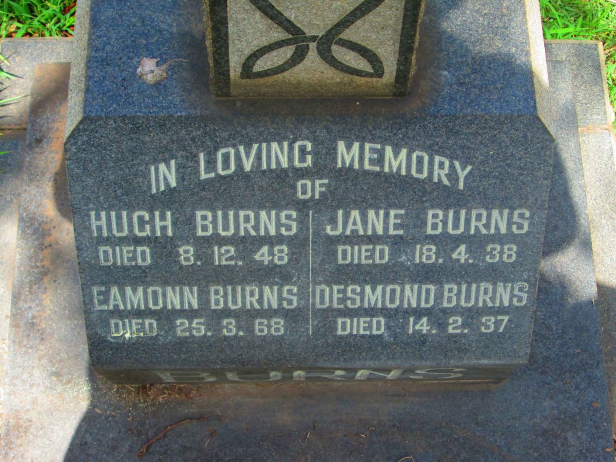 BURNS Desmond -1937 :: BURNS Jane -1938