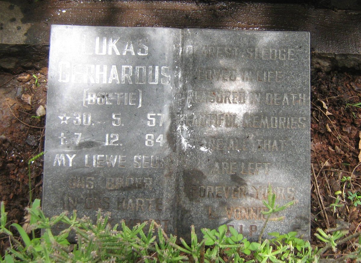 BURGER Schalk Willem 1924-1974 :: BURGER Lukas Gerhardus 1957-1984