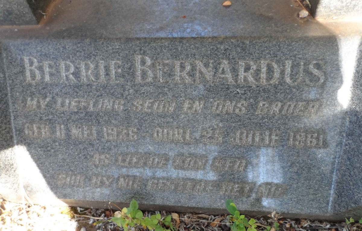 BURGER Berrie Bernardus 1936-1961