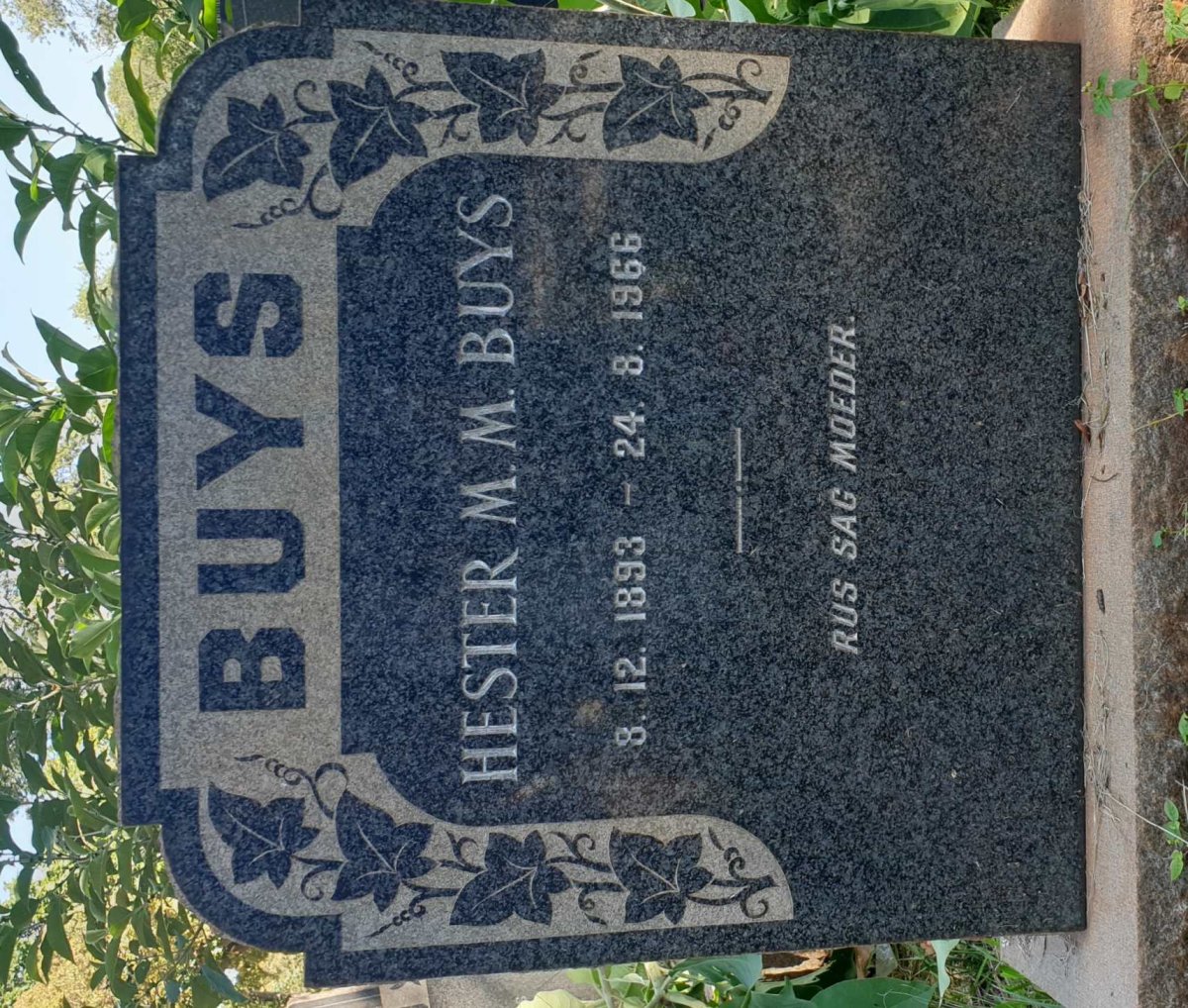 BUYS Hester M.M. 1893-1966