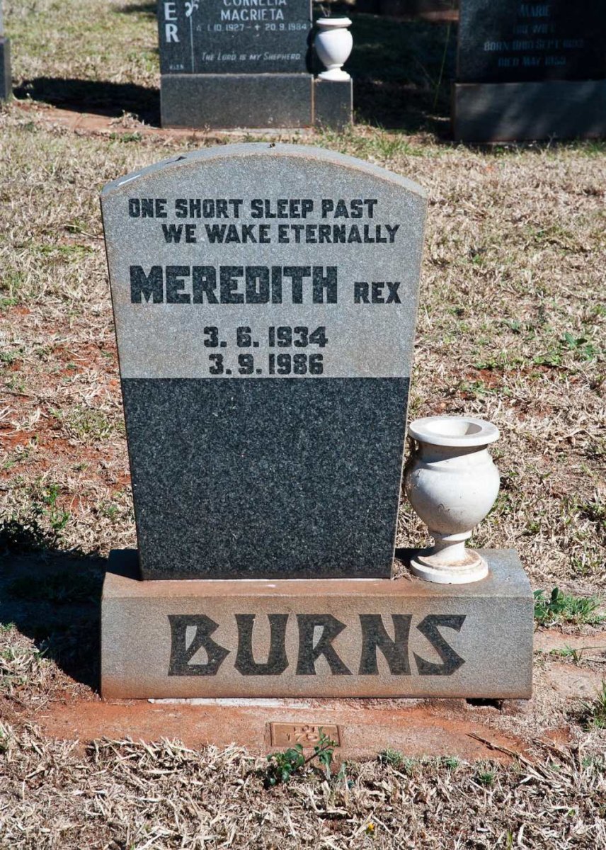 BURNS Meredith Rex 1934-1986