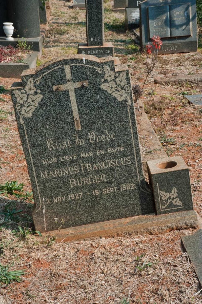 BURGER Marinus Franciscus 1927-1962