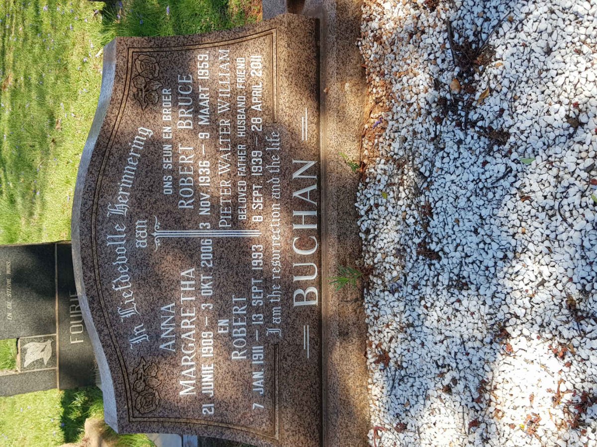 BUCHAN Robert 1911-1993 &amp; Anna Margaretha 1909-2006