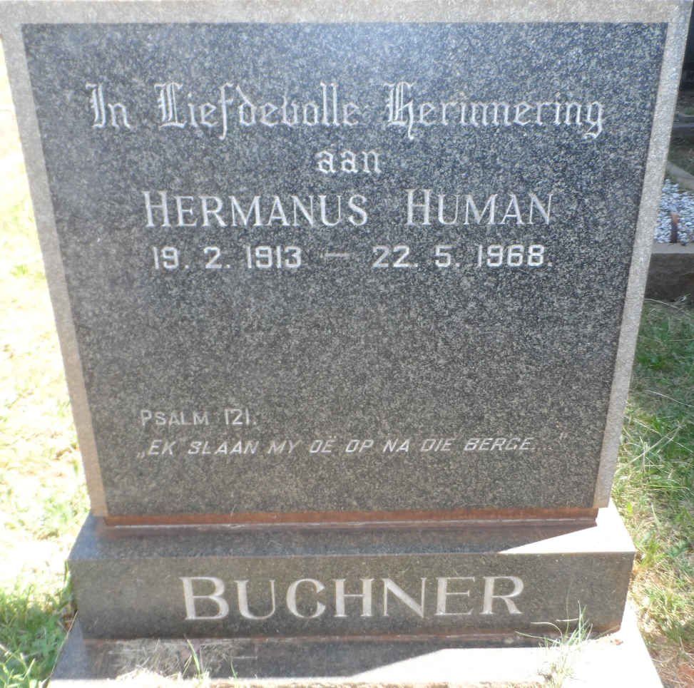 BUCHNER Hermanus Human 1913-1968