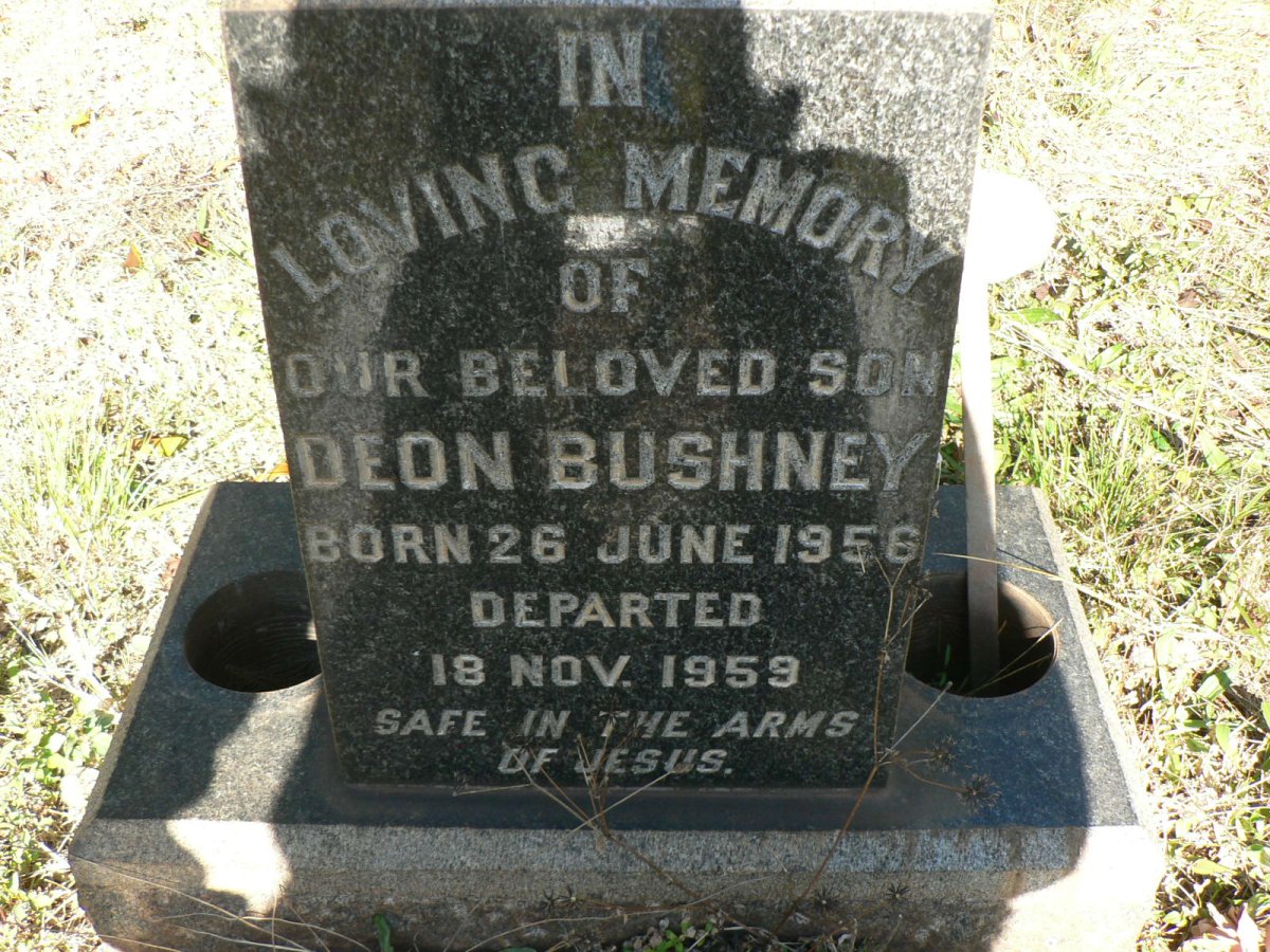 BUSHNEY Deon 1956-1959
