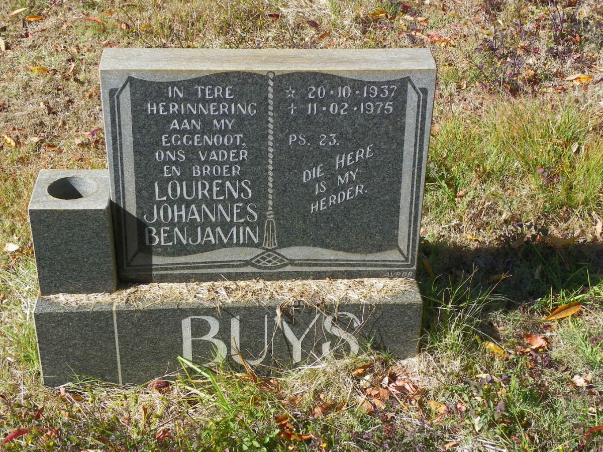 BUYS Lourens Johannes Benjamin 1937-1975
