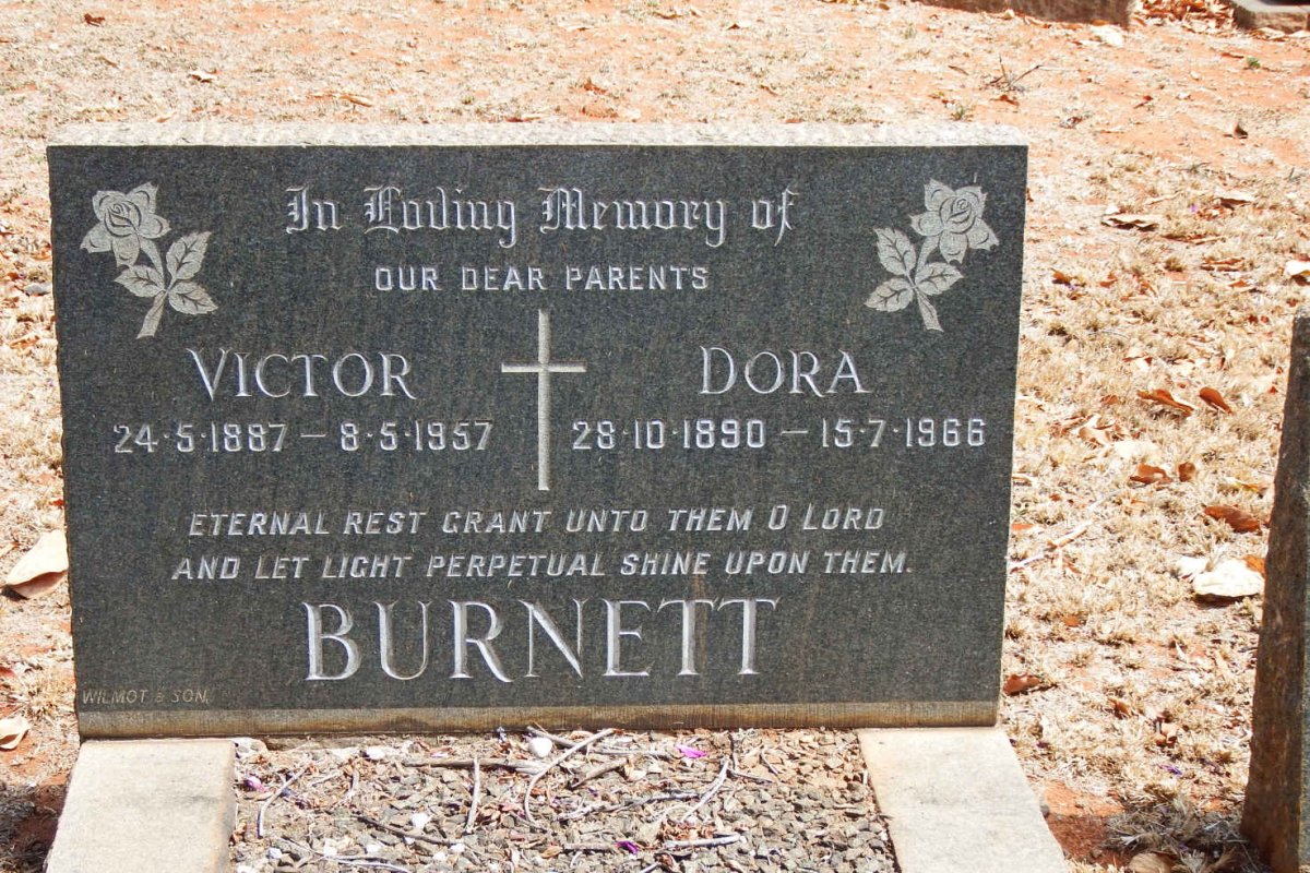 BURNETT Victor 1887-1957 &amp; Dora 1890-1966