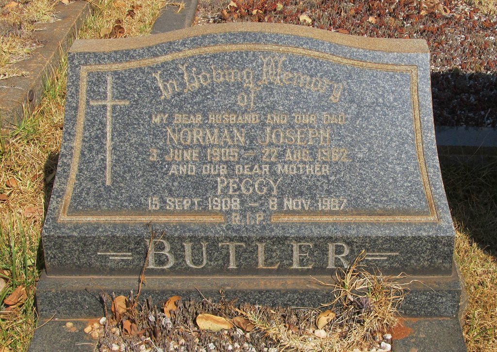 BUTLER Norman Joseph 1905-1962 &amp; Peggy 1908-1987