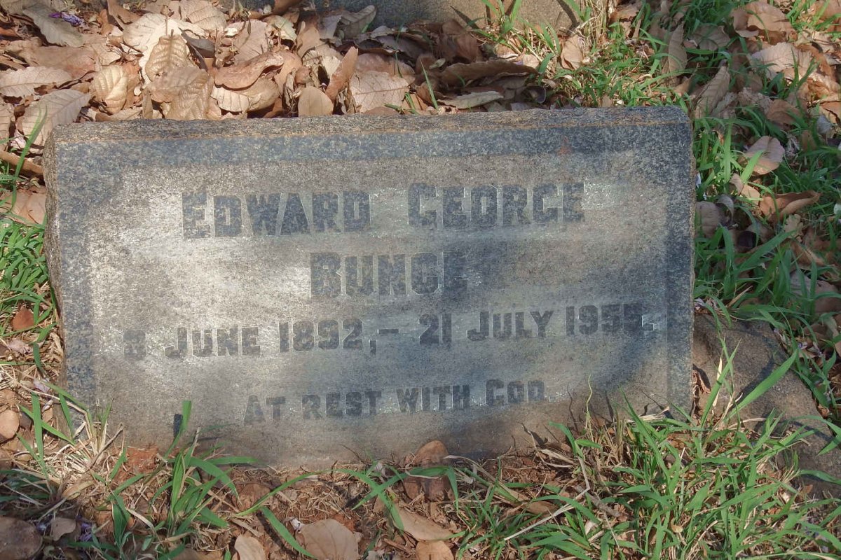 BUNCE Edward George 1892-1955