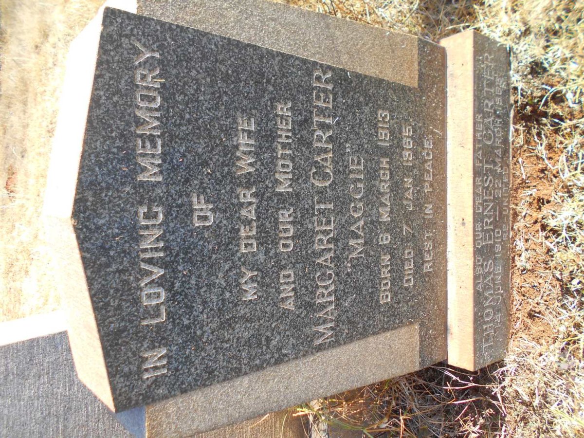 CARTER Thomas Ernest 1910-19?? &amp; Margaret 1913-1965