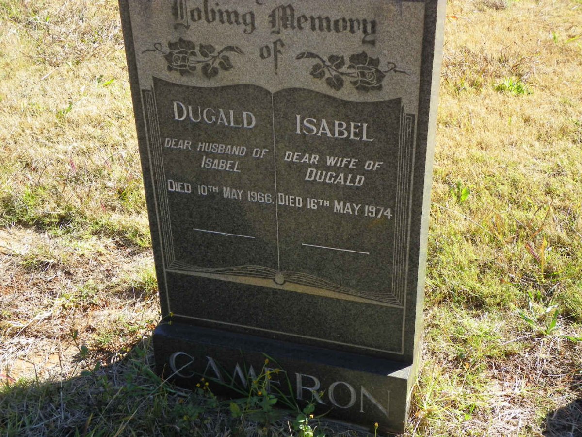 CAMERON Dugald -1966 &amp; Isabel -1974