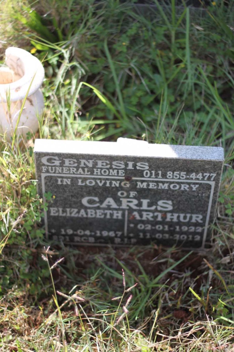 CARLS Arthur 1922-2012 &amp; Elizabeth -1967