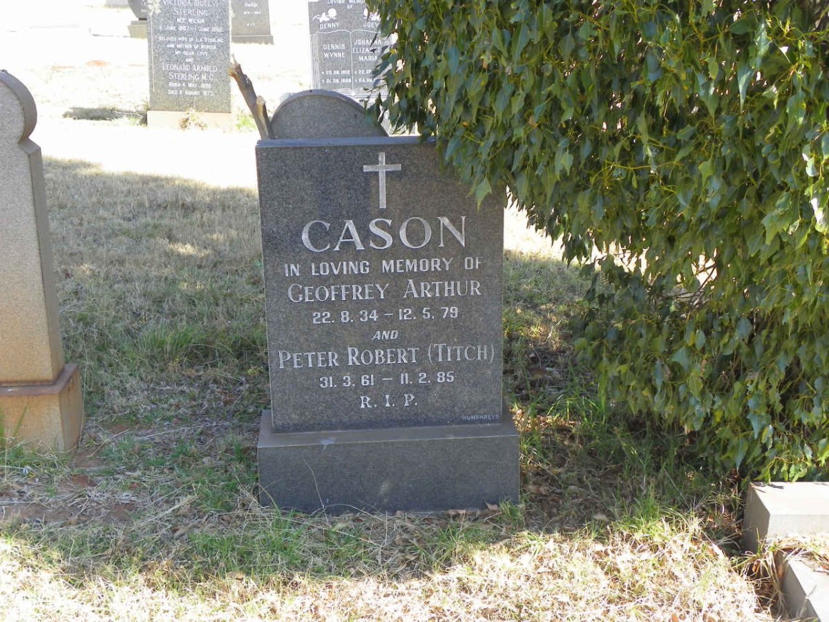 CASON Geoffrey Arthur 1934-1979 :: CASON Peter Robert 1961-1985