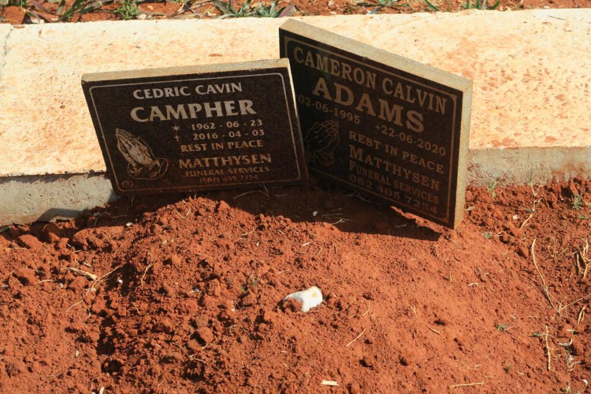 CAMPHER Cedric Cavin 1962-2016 :: ADAMS Cameron Calvin 1995-2020
