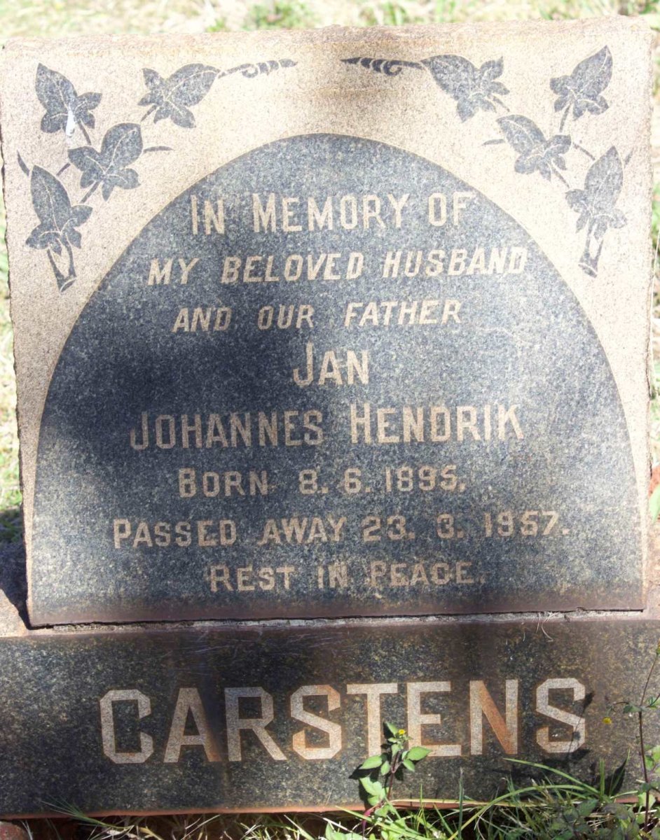CARSTENS Jan Johannes Hendrik 1895-1957