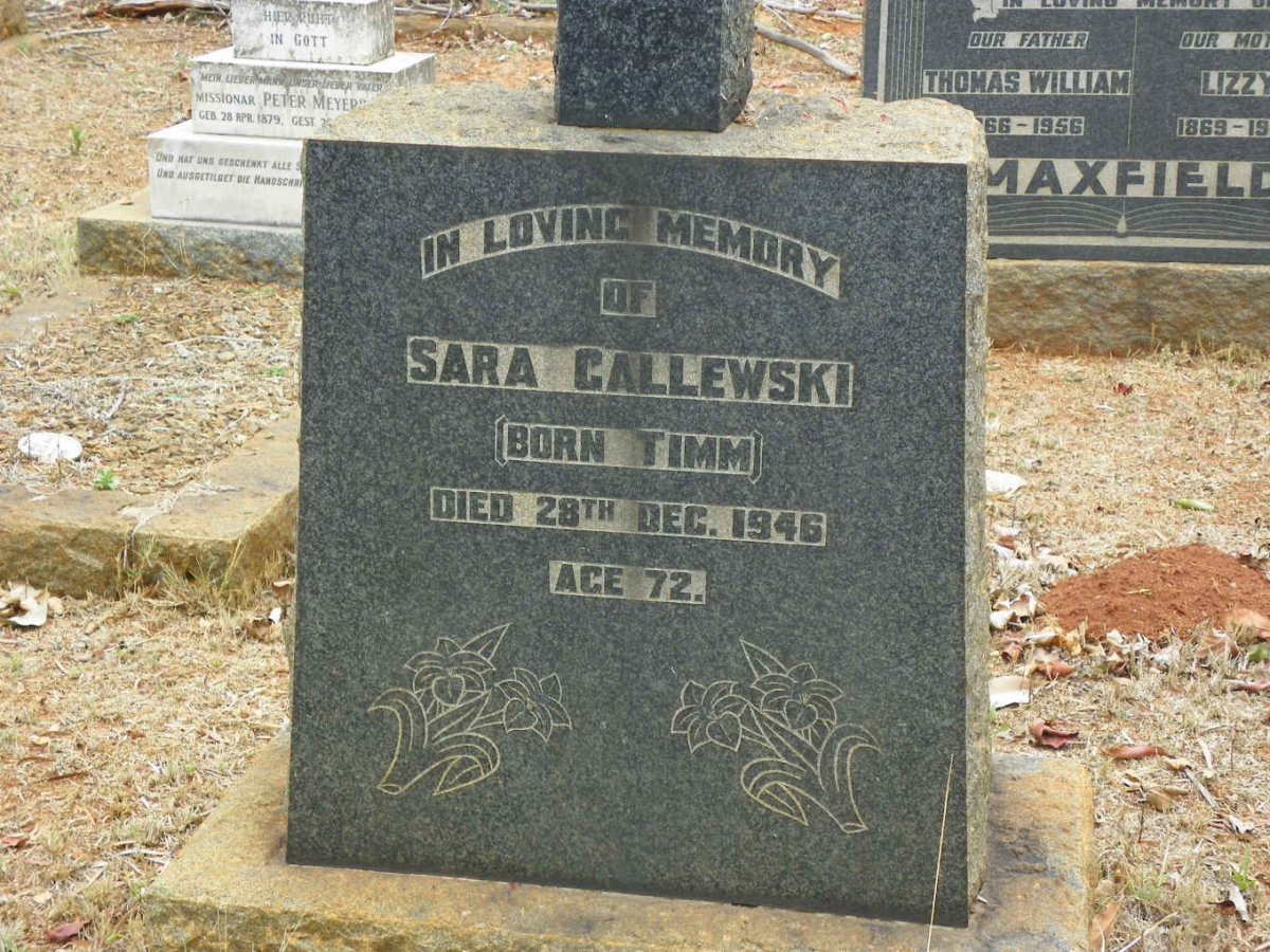 CALLEWSKI Sara nee TIMM -1946