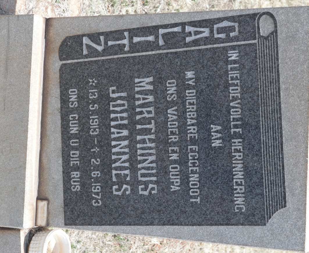 CALITZ Marthinus Johannes 1913-1973