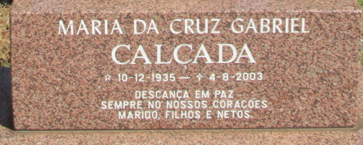 CALCADA Maria da Cruz Gabriel 1935-2003