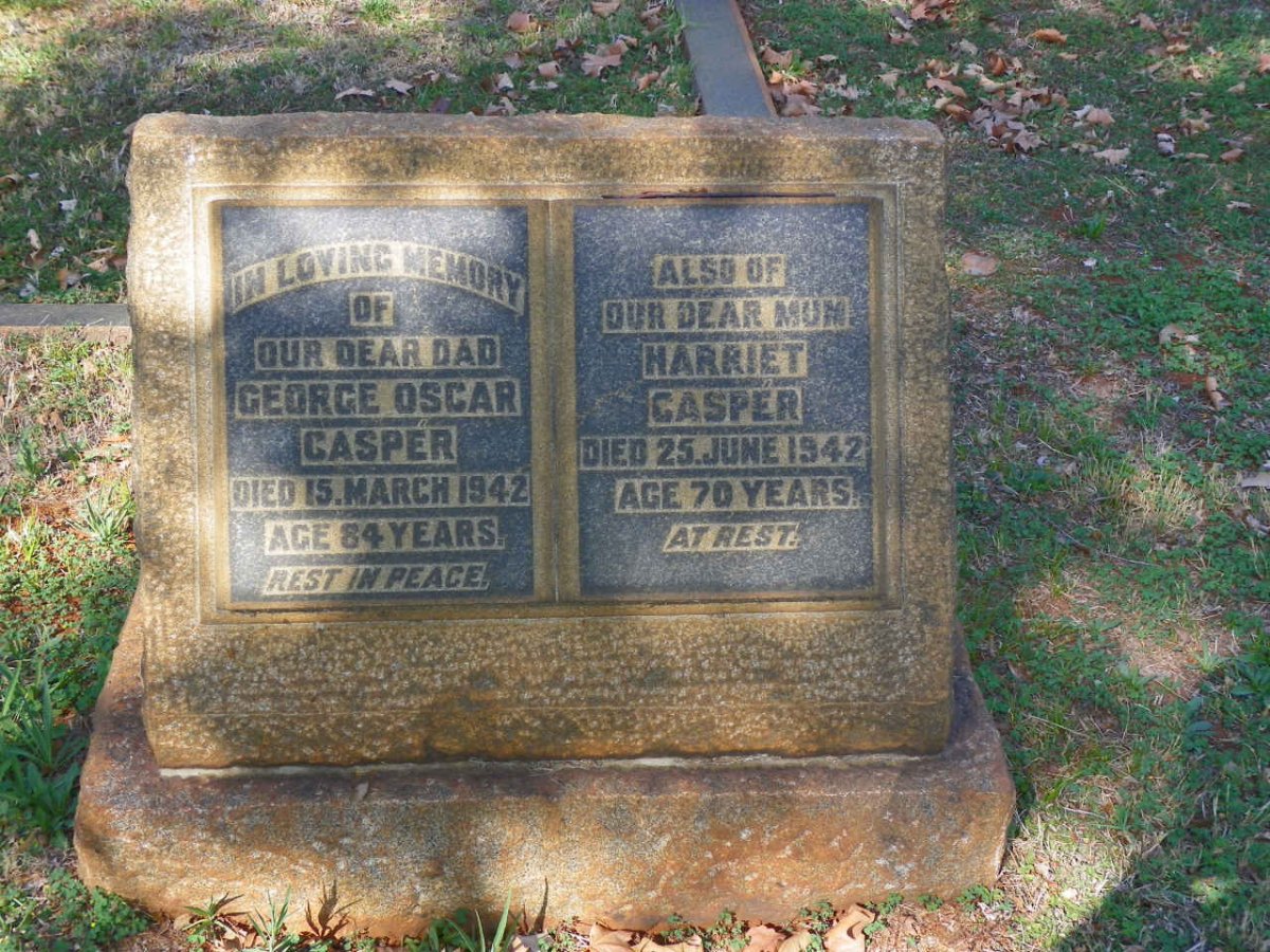 CASPER George Oscar -1942 &amp; Harriet -1942