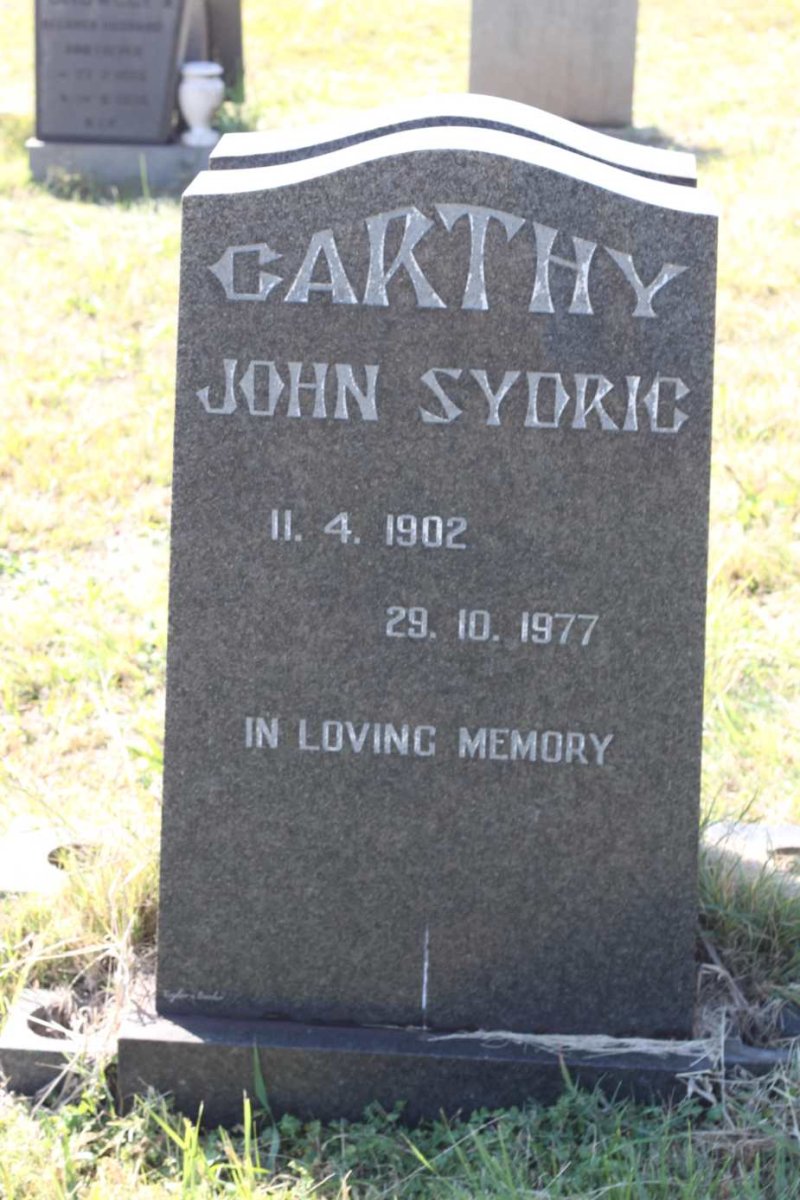 CARTHY John Sydric 1902-1977