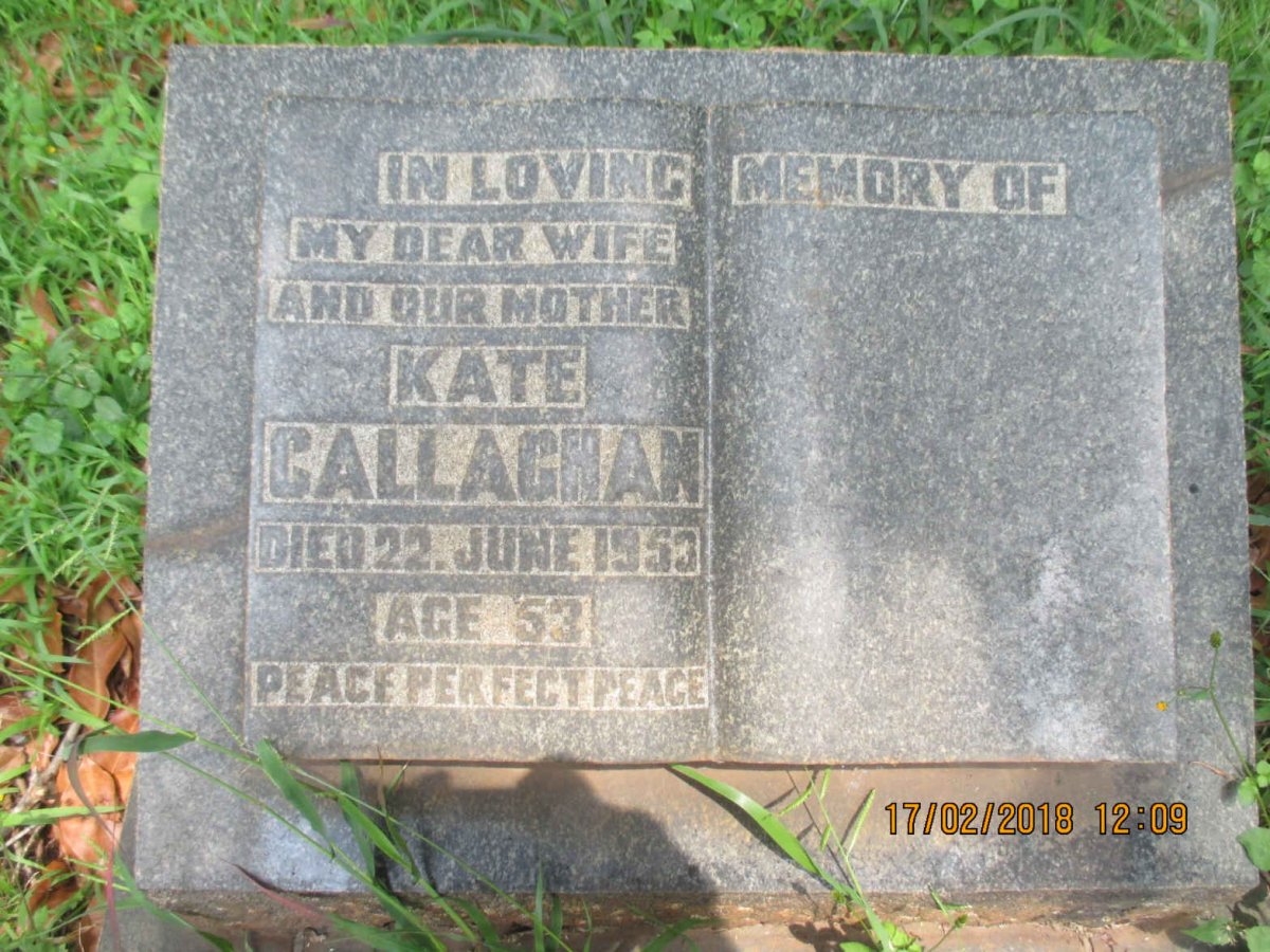 CALLAGHAN Kate -1953
