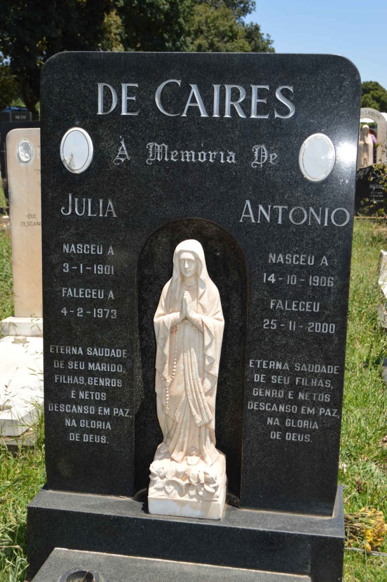 CAIRES Antonio, de 1906-2000 &amp; Julia 1901-1973
