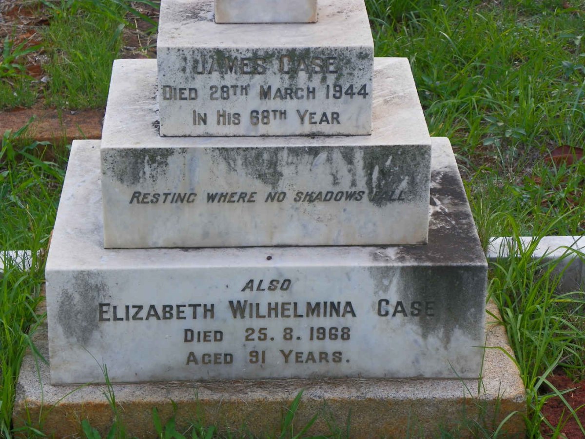 CASE James -1944 &amp; Elizabeth Wilhelmina -1968
