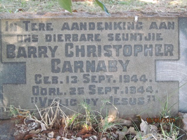CARNABY Barry Christopher 1944-1944