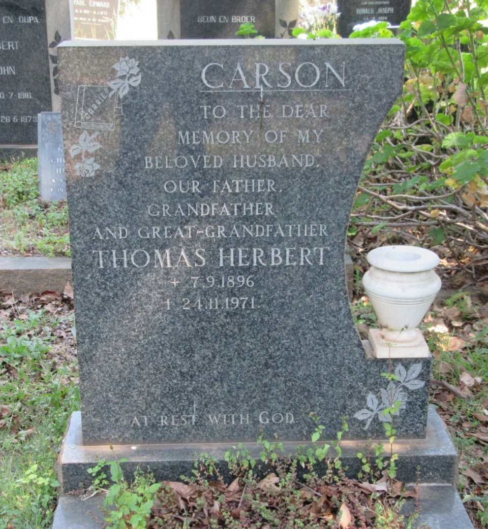 CARSON Thomas Herbert 1896-1971