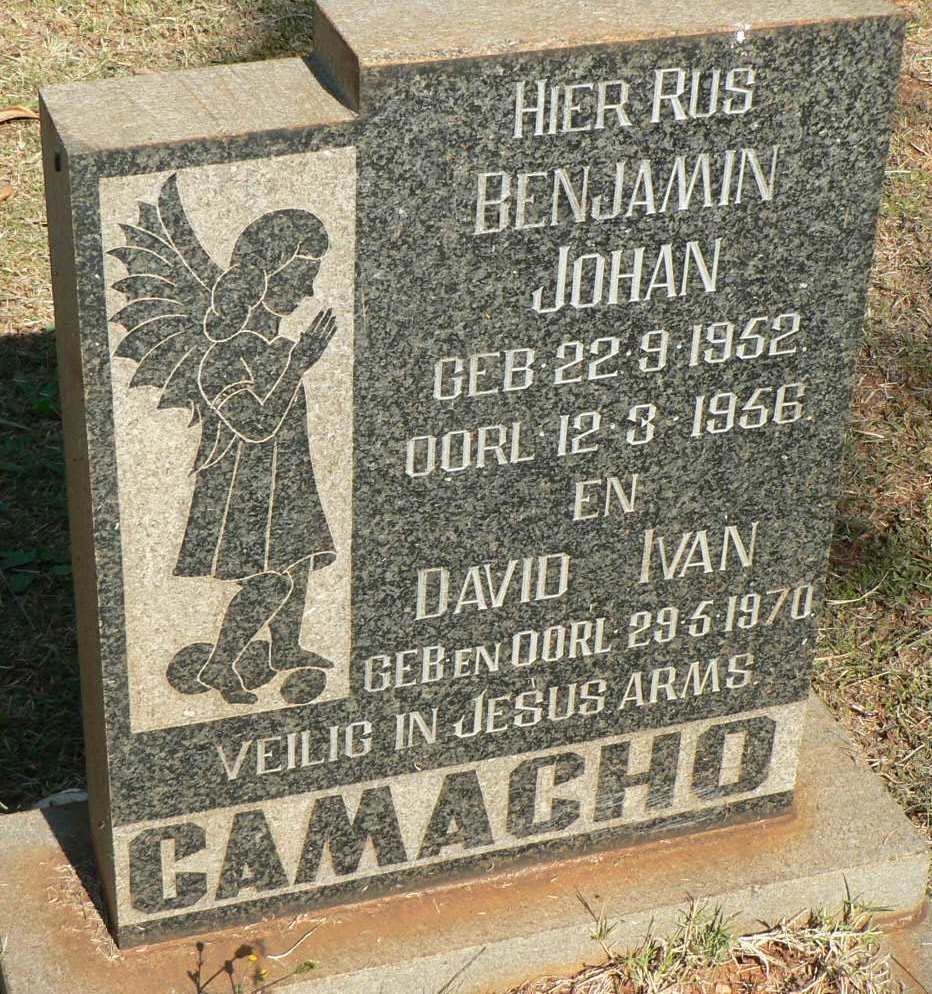 CAMACHO Benjamin Johan 1952-1956 :: CAMACHO David Ivan 1970-1970