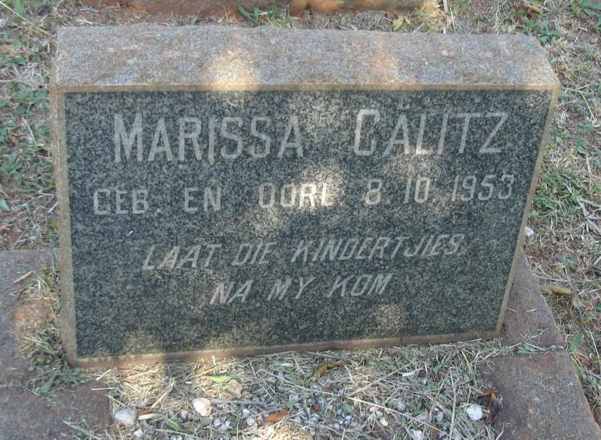 CALITZ Marissa 1953-1953