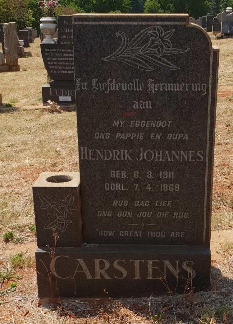 CARSTENS Hendrik Johannes 1911-1969