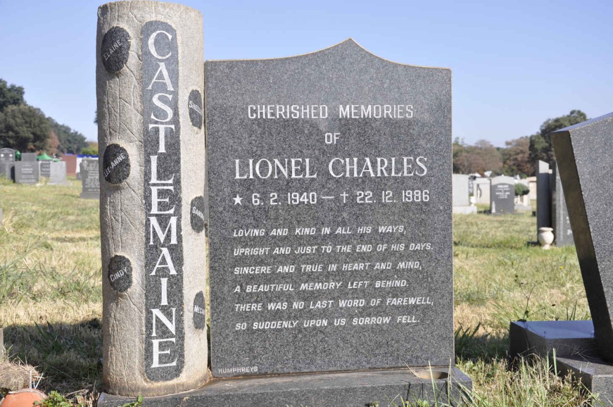 CASTLEMAINE Lionel Charles 1940-1986