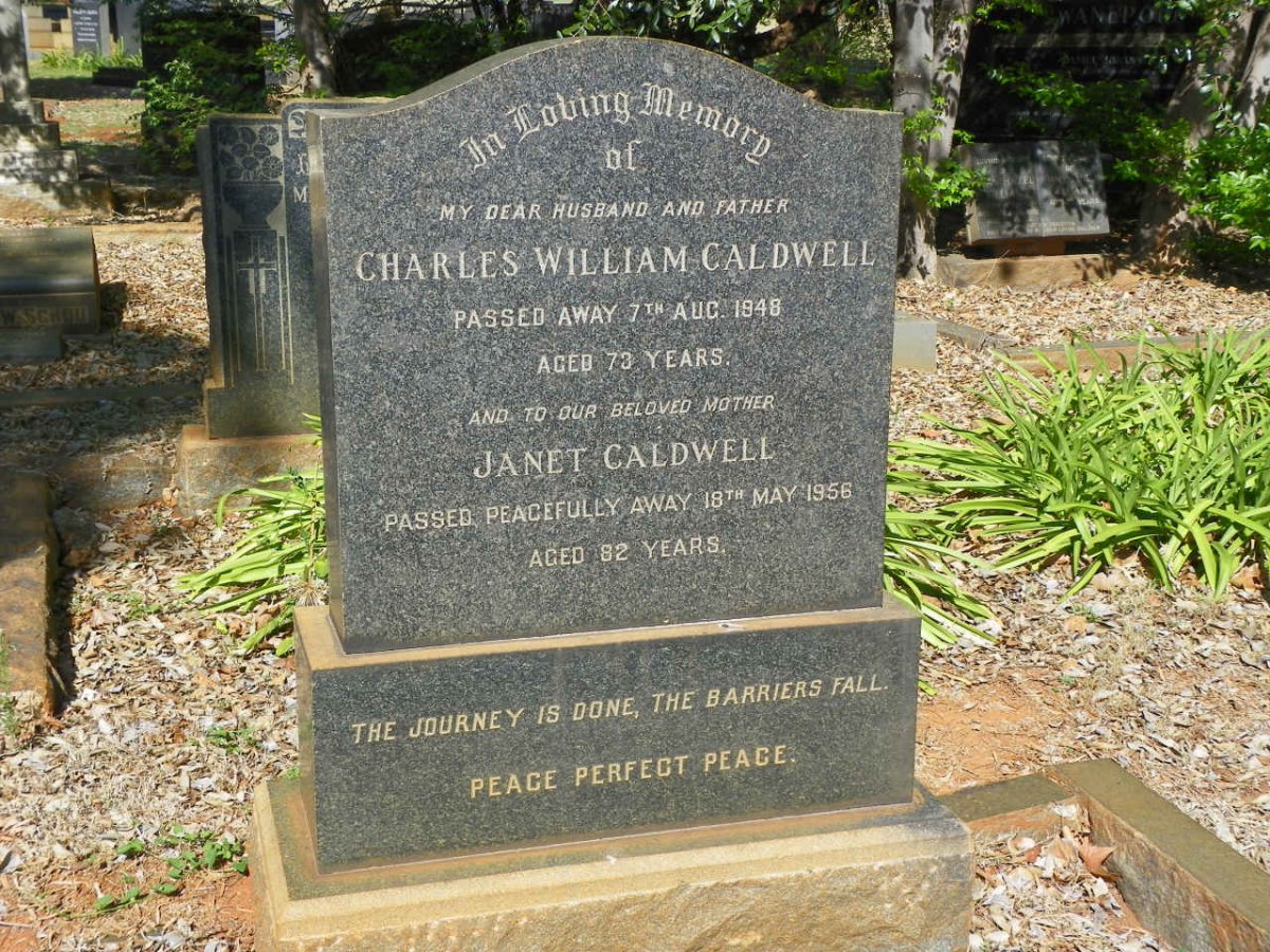 CALDWELL Charles William -1948 &amp; Janet -1956