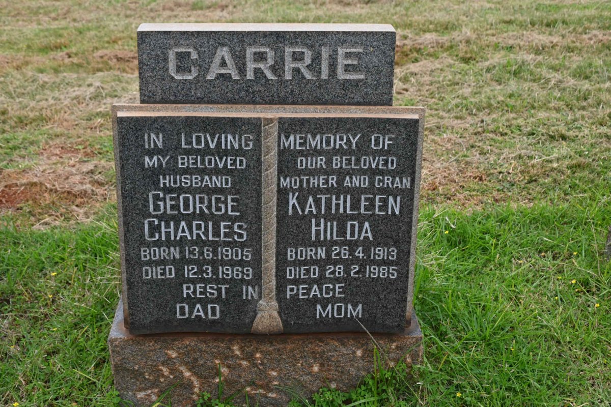CARRIE George Charles 1905-1969 &amp; Kathleen Hilda 1913-1985