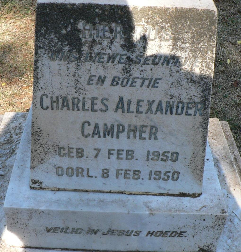 CAMPHER Charles Alexander 1950-1950