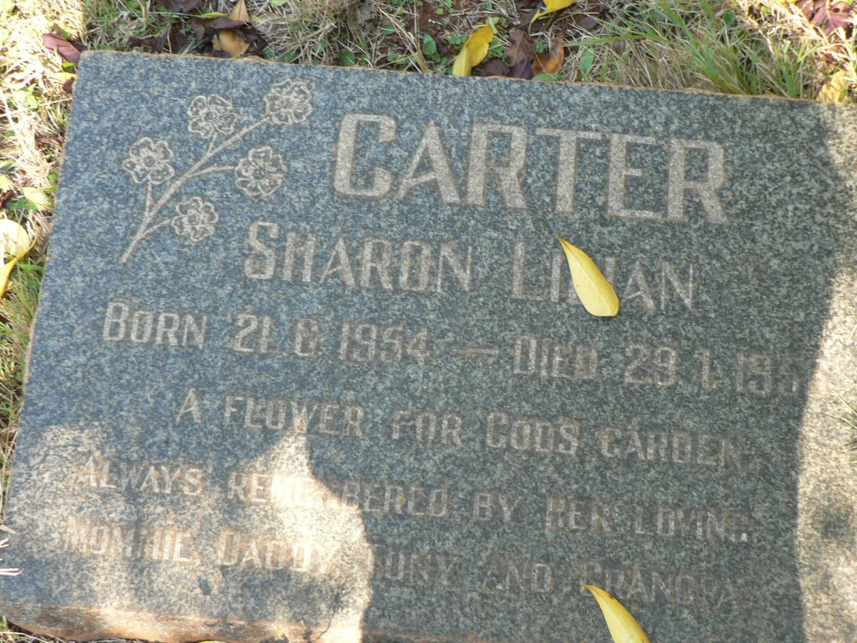 CARTER Sharon Lilian 1954-195?