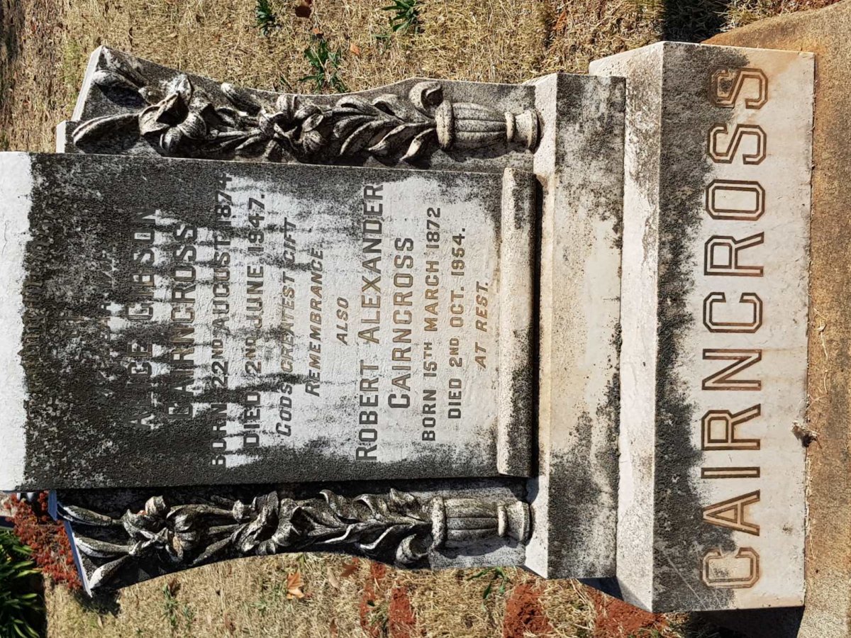 CAIRNCROSS Robert Alexander 1872-1954 &amp; Alice Gibson 1874-1947