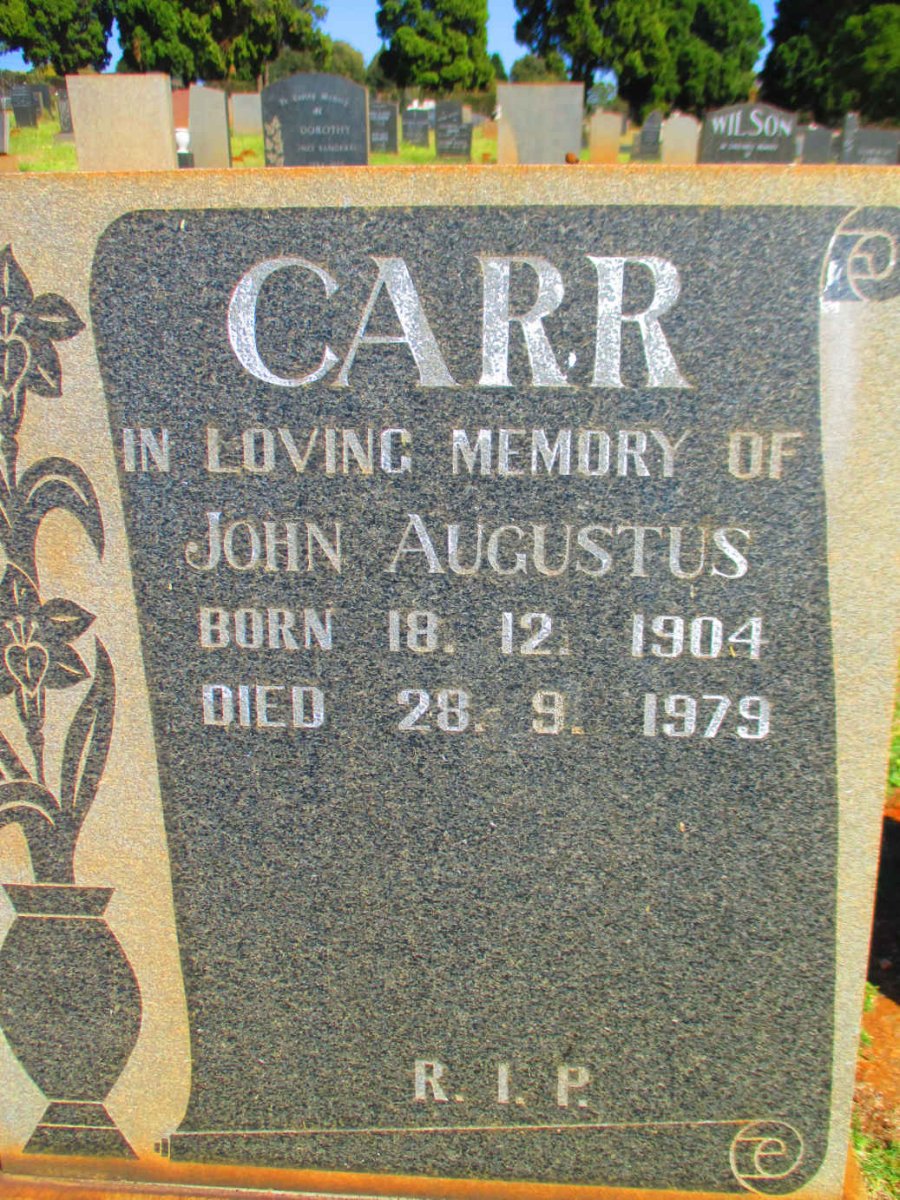 CARR John Augustus 1904-1979