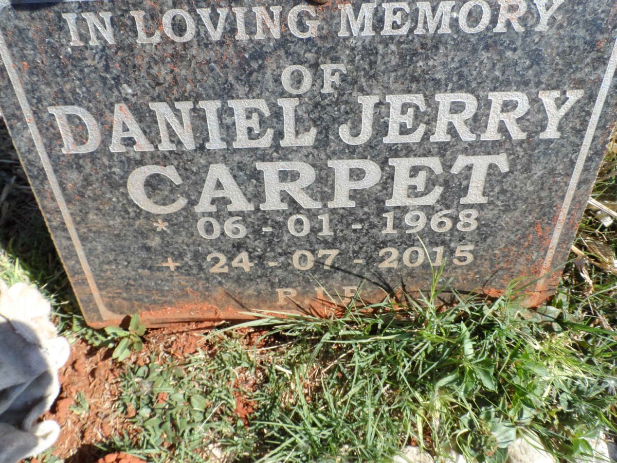 CARPET Daniel Jerry 1968-2015