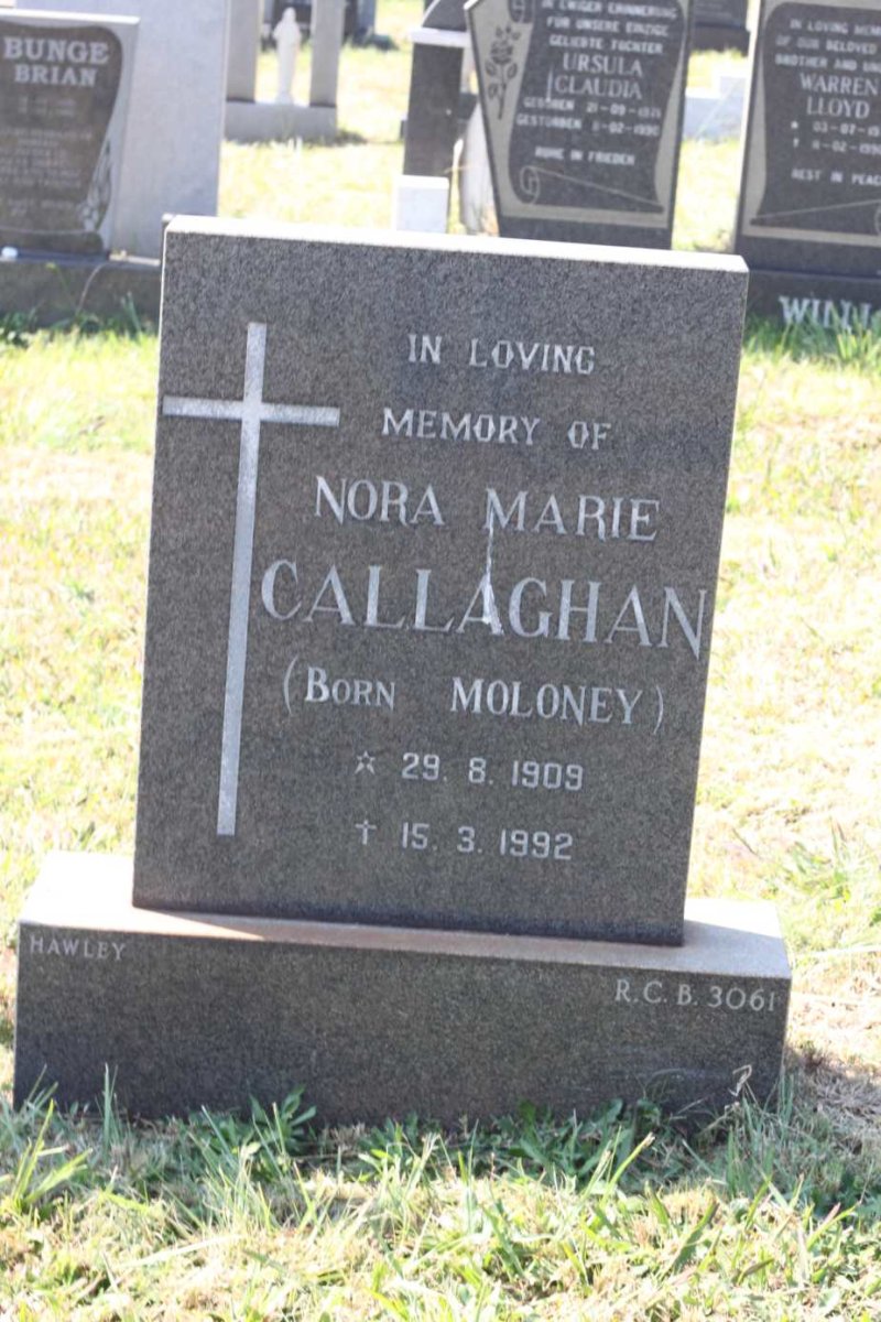 CALLAGHAN Nora Marie nee MOLONEY 1909-1992