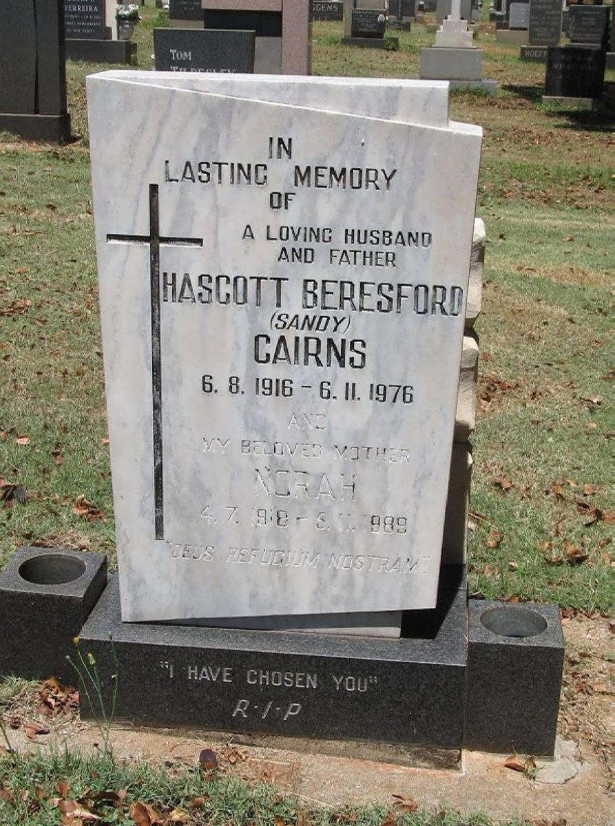 CAIRNS Hascott Beresford 1916-1976 &amp; Norah 1918-1989