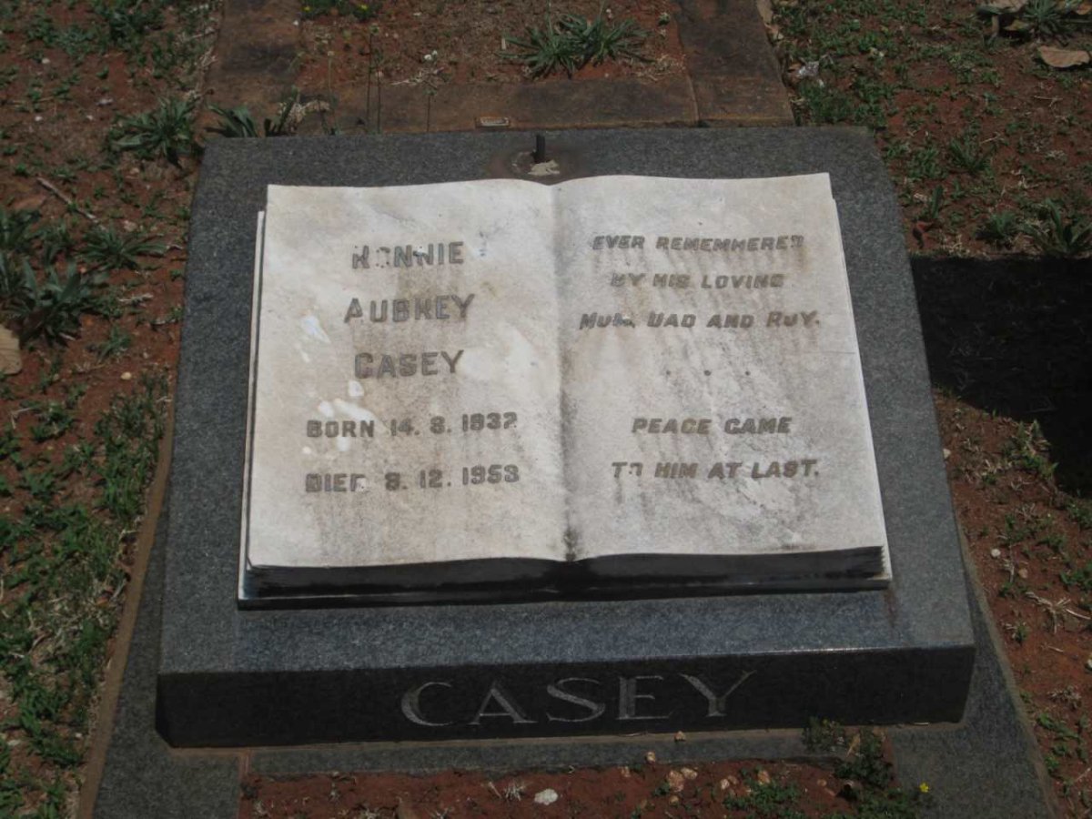 CASEY Ronnie Aubrey 1932-1953